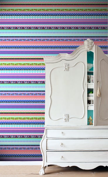 ESTAhome Fototapete Schleifen Mehrfarbig - 100 x 279 cm - 158107