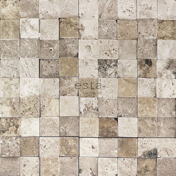 ESTAhome XXL-Vliestapete Marmor Plätze Beige - 50 x 900 cm - 158201