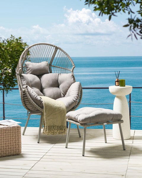 Gartenstuhl MURANO Polyrattan Grau