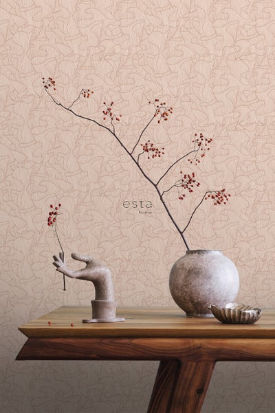 ESTAhome Tapete Koralle Terrakottarosa - 50 x 900 cm - 139501