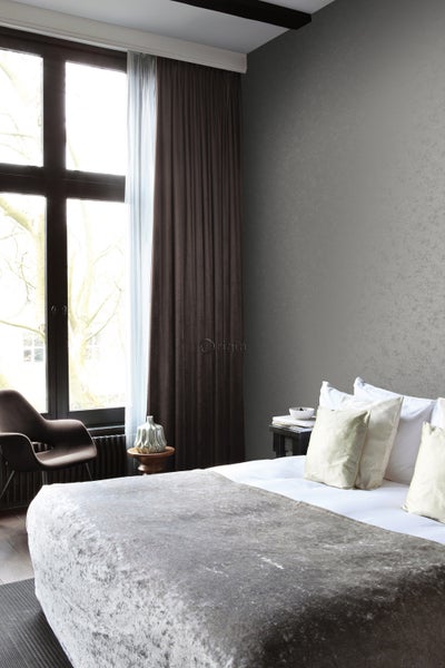 Origin Wallcoverings Tapete Uni Dunkelgrau - 53 cm x 10.05 m - 345945