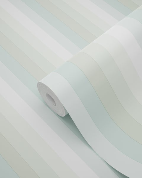 ESTAhome Tapete Regenbogenstreifen Mintgrün - 53 cm x 10.05 m - 138926