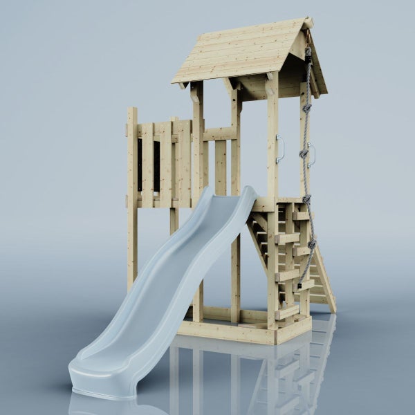 PolarPlay Spielturm Tromso aus Holz in Blau,