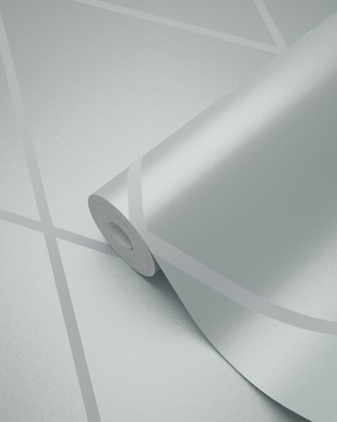 Origin Wallcoverings Tapete Karomuster Eisblau - 53 cm x 10.05 m - 345720