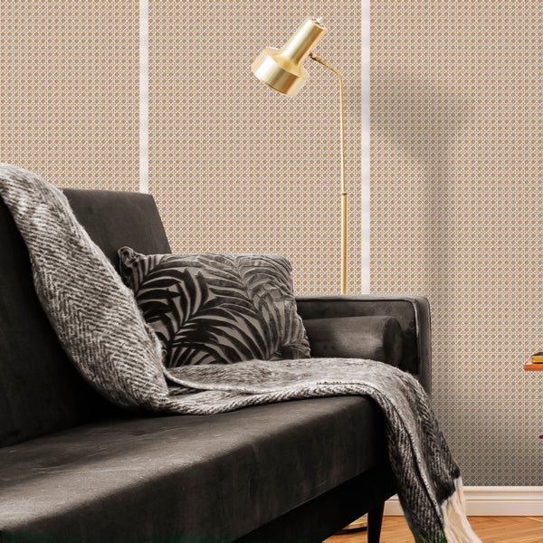 Sanders und Sanders Tapete Karomuster Braun - 53 cm x 10 m - 640516