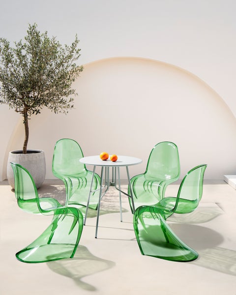 Gartenstuhl 4er Set VASIA Kunststoff Grün