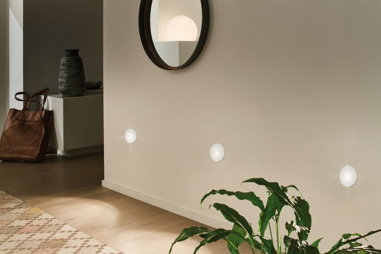 LED Wandeinbauleuchte Wall rund 78mm 1,1W 65lm 230V 2700K Weiß