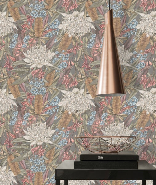 Floral gemusterte Tapete