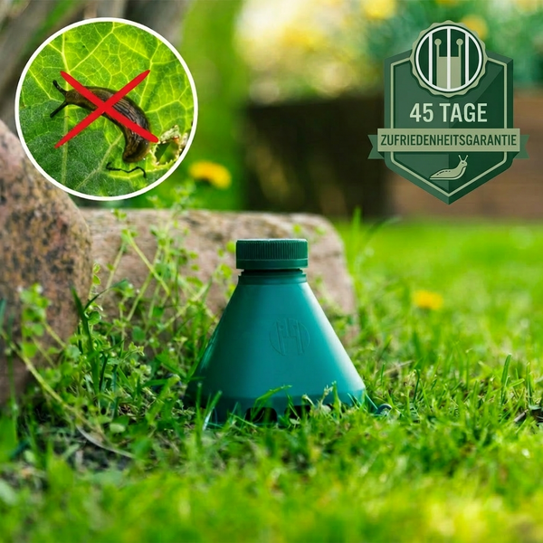 Schneckenfalle zur Bekämpfung von Schnecken im Garten mit 45 Tage Zufriedenheitsgarantie