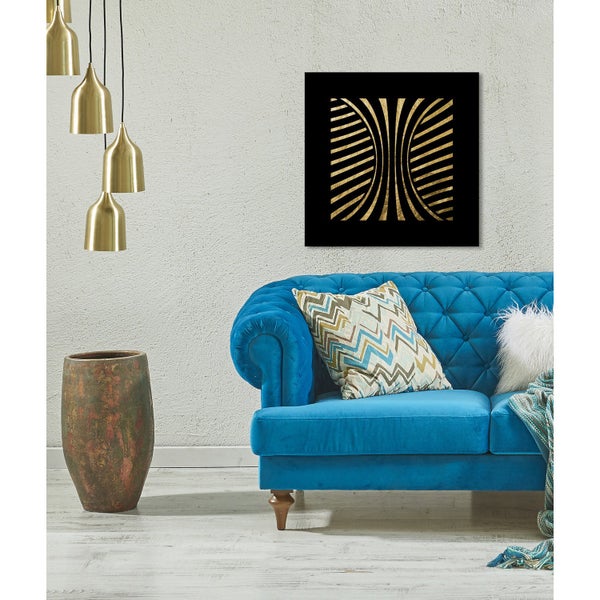 Blattgoldbild | Abstrakt | Wandbild mit Blattgold Applikationen| Handarbeit | Deko | P1779770_GOLD, Format: 50x50cm