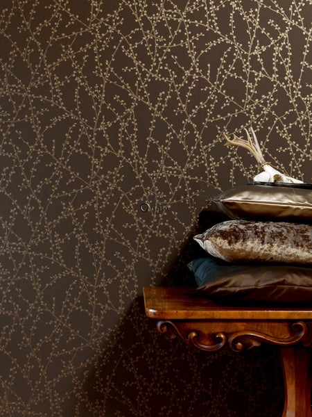 Origin Wallcoverings Tapete Blütenzweige Braun und Bronze - 53 cm x 10.05 m - 345731