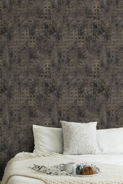Tapete mit sechseckigem Muster