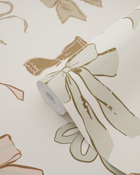 Tapetenrolle mit Schleifenmuster für die Wandgestaltung