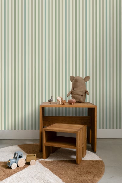 ESTAhome Tapete Streifen Grün - 50 x 900 cm - 131603