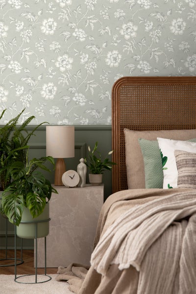 Borastapeter Tapete Blumen Beige - 53 cm x 10.05 m - 660411