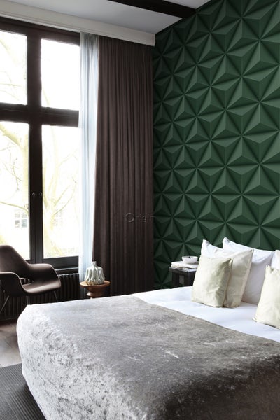 Origin Wallcoverings Tapete 3D-Muster Dunkelgrün - 0,53 x 10,05 m - 347818