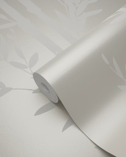 Origin Wallcoverings Tapete Bambusmuster Crême-Weiß - 53 cm x 10.05 m - 345750