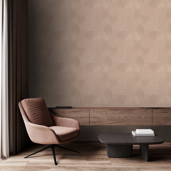 ESTAhome Tapete 3D-Muster Terrakottarosa - 50 x 900 cm - 139647