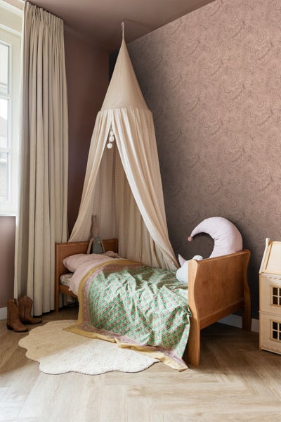 ESTAhome Tapete Blumenmuster Terrakottarosa - 53 cm x 10.05 m - 139794