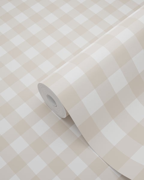 ESTAhome Tapete Karomuster Beige - 50 x 900 cm - 131299