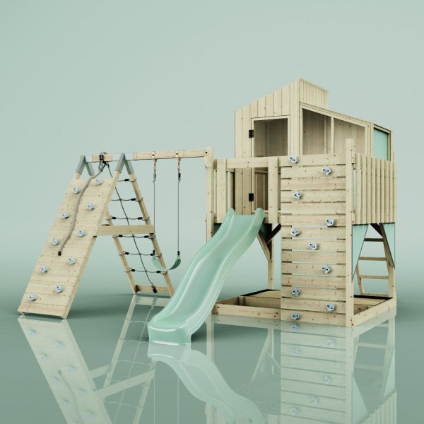 PolarPlay Spielturm Julie aus Holz in Grün,