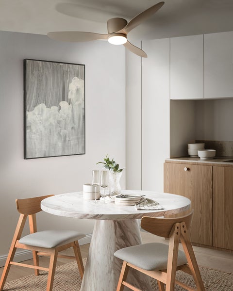 Abmessungen eines Deckenventilator-Flügelsatzes