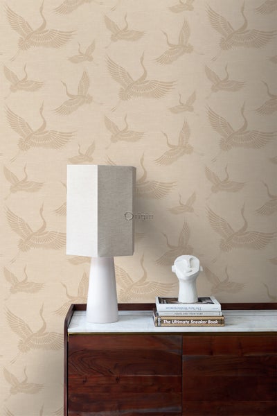 Origin Wallcoverings Tapete Kraniche Beige - 53 cm x 10.05 m - 347826