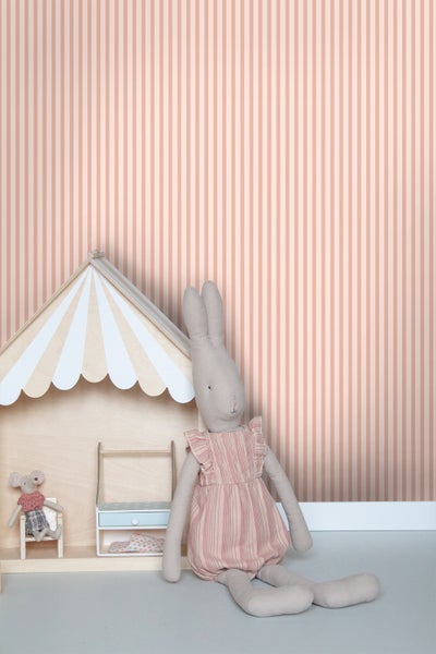 Sanders und Sanders Tapete Streifenmuster Rosa - 50 x 900 cm - 935385