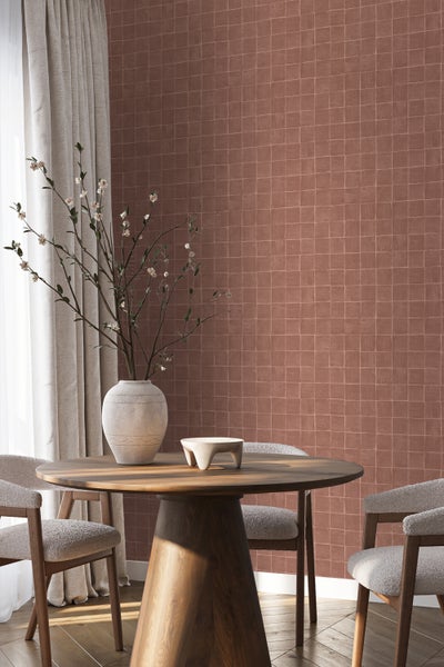 Origin Wallcoverings Tapete Fliesenmuster Braun - 50 x 900 cm - 348046