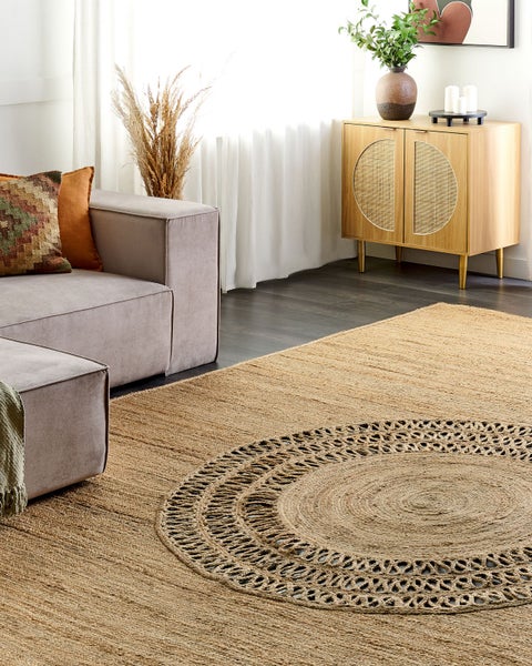 Teppich BOGAZOREN Beige 160 x 230 cm Jute