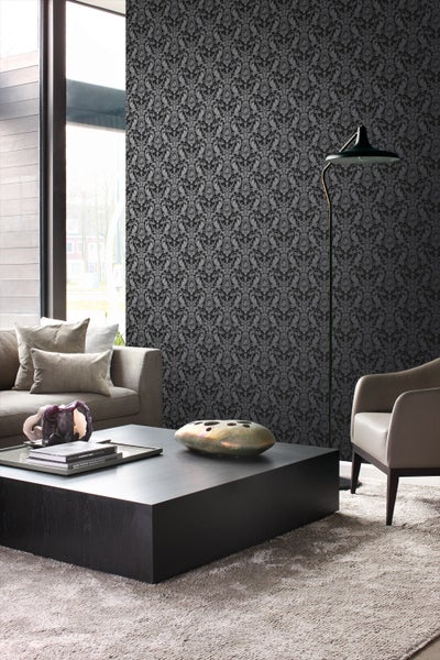 Origin Wallcoverings Tapete Ornamente Schwarz - 53 cm x 10.05 m - 346218