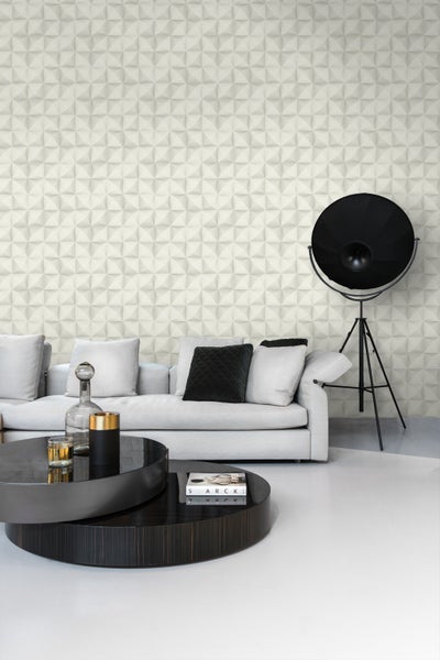 Origin Wallcoverings Tapete 3D Muster Hellgrau - 50 x 900 cm - 347958