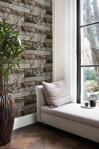 Origin Wallcoverings Tapete Marmor-Optik Braun - 53 cm x 10.05 m - 337251