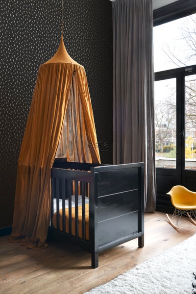 ESTAhome Tapete grafisches Motiv Schwarz und Gold - 53 cm x 10.05 m - 139128