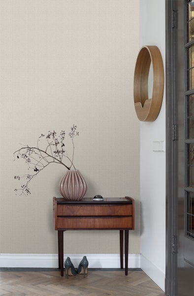 ESTAhome Tapete Stickmuster Beige - 53 cm x 10.05 m - 138129