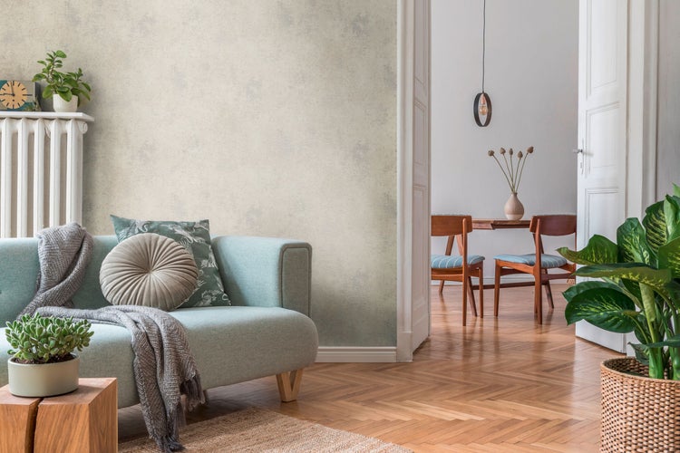 Technische Zeichnung eines Handtuchwärmers mit Maßangaben