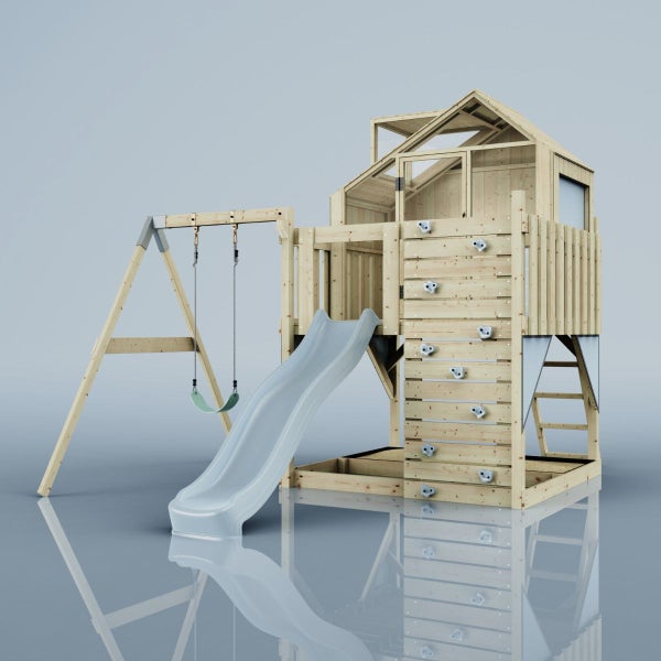 PolarPlay Spielturm Madita aus Holz in Blau,