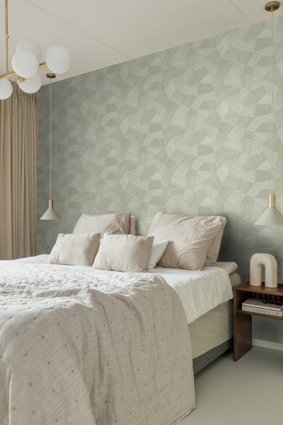 Origin Wallcoverings Tapete 3D-Muster Hell Graugrün - 0.53 x 10.05 m - 347984