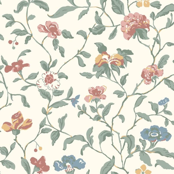 Duro Tapete Blumen Grün - 53 cm x 10.05 m - 661170