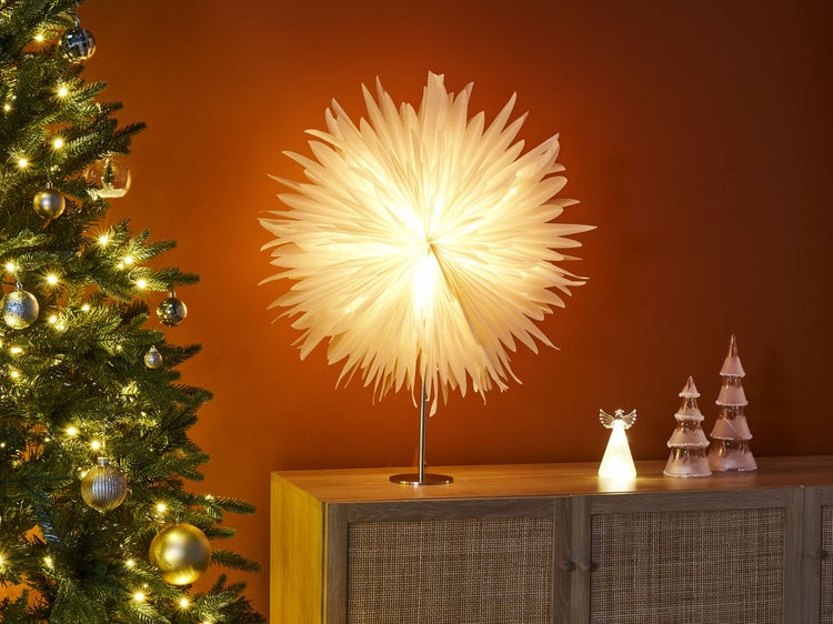 Dekorative Lampe Schneeflockenform Weiß SATOPANTH