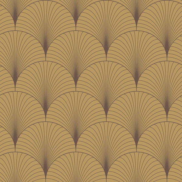ESTAhome Tapete Art Decó Muster Gold - 53 cm x 10.05 m - 139782