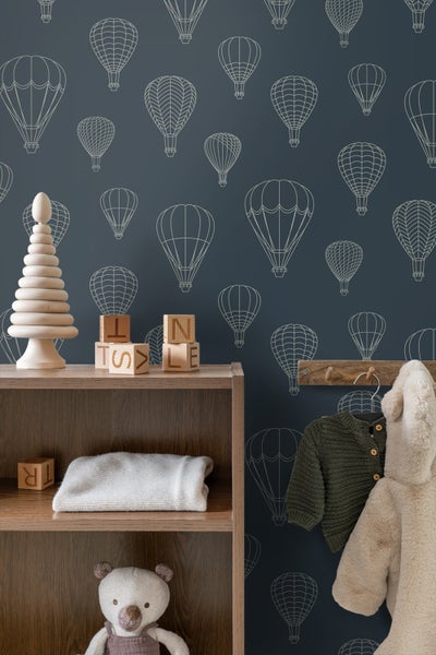 ESTAhome Tapete Luftballons Dunkelblau - 50 x 900 cm - 139721