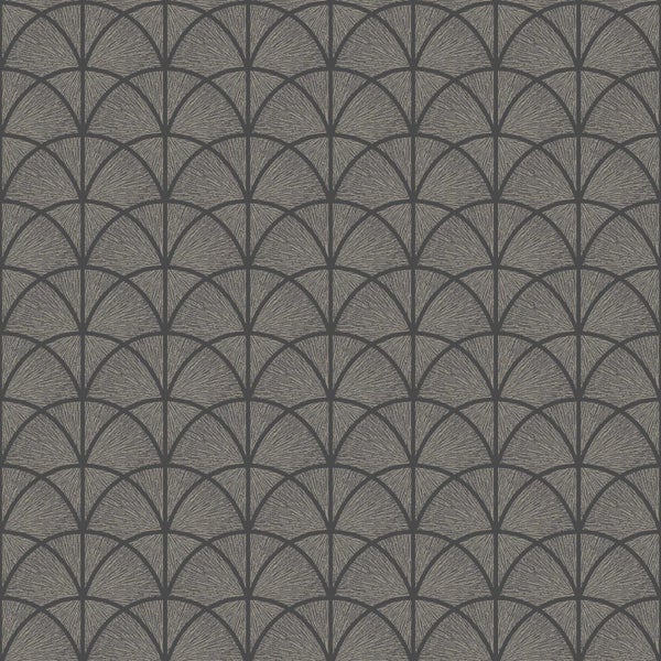 Borastapeter Tapete Art Decó Muster Braun - 53 cm x 10,05 m - 662620