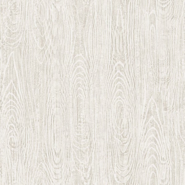 Origin Wallcoverings Tapete Holz-Optik Elfenbeinweiß - 53 cm x 10.05 m - 347554