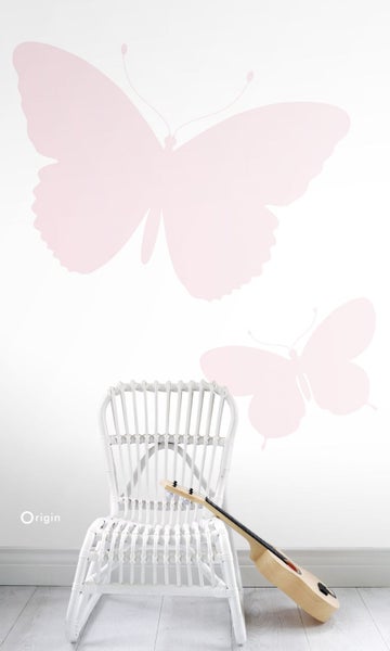 Origin Wallcoverings Fototapete Schmetterlinge Hellrosa - 1,5 x 2,79 m - 357221