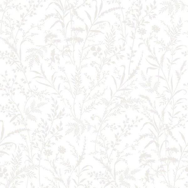 Borastapeter Tapete Feldblumen Weiß - 53 cm x 11.2 m - 660140