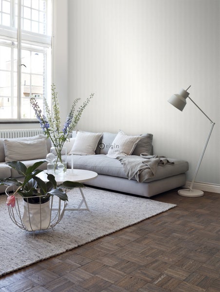 Origin Wallcoverings Tapete grafisches Muster Weiß - 53 cm x 10.05 m - 347343