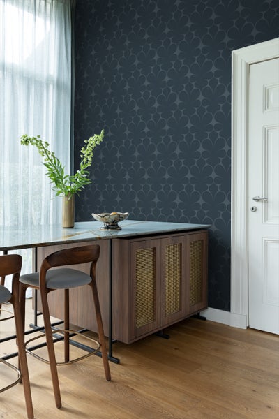 Origin Wallcoverings Tapete Ornamente Dunkelblau - 50 x 900 cm - 347925