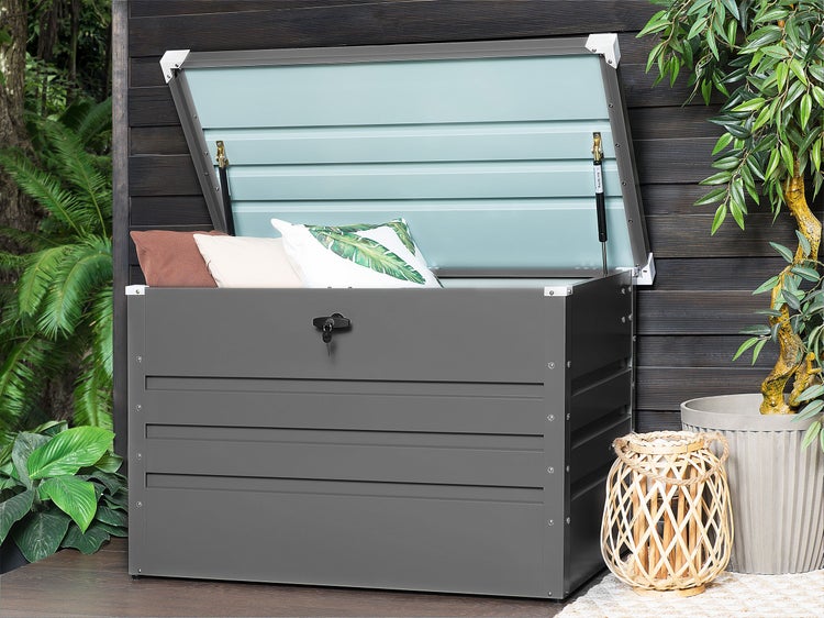 Aufbewahrungsbox CEBROSA Metall 100 cm 62 cm Grau