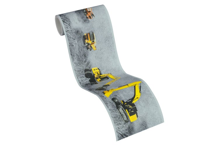 Tapetenrolle mit Baustellenfahrzeug-Motiv